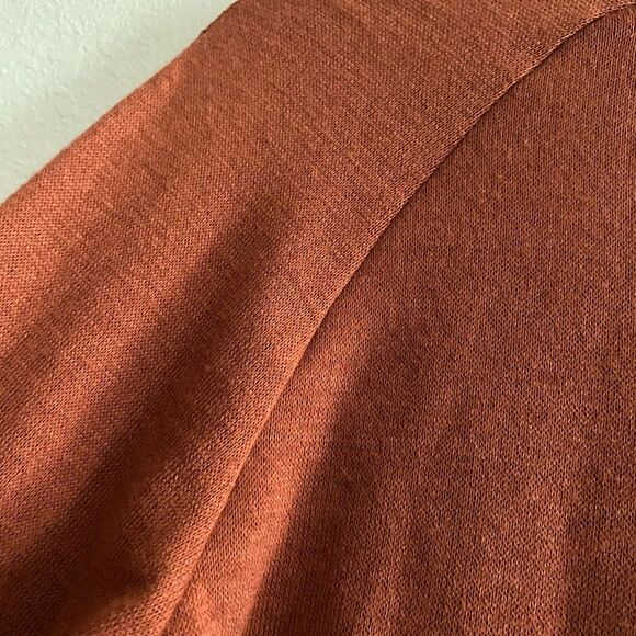 ASTR The Label Rosey Rust Wrap Neck Cutout Dress Long Sleeve Size XL Extra Large - Picture 13 of 15